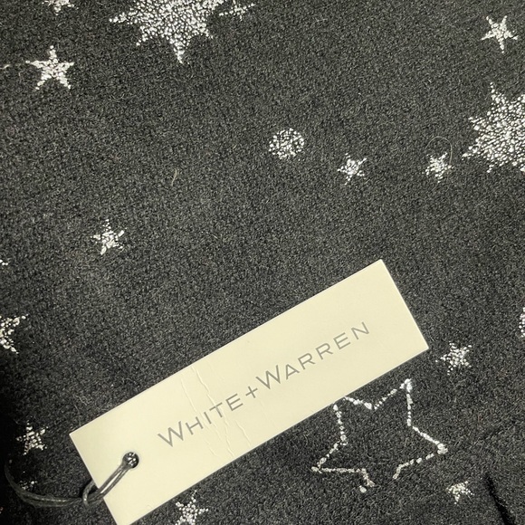 White + Warren Cashmere Celestial Foil Print Scarf 19490 - Picture 6 of 6